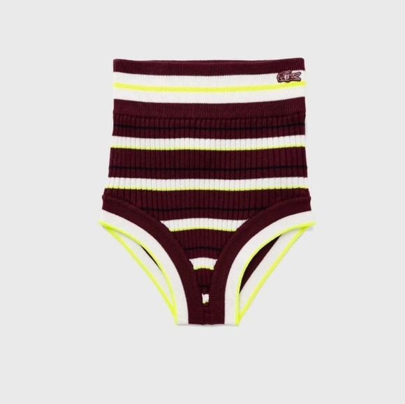 NWT LACOSTE X VENUS WILLIAMS EleVen Striped Retro Cotton Lounge Shorts 2/34 Y2K - Picture 5 of 13